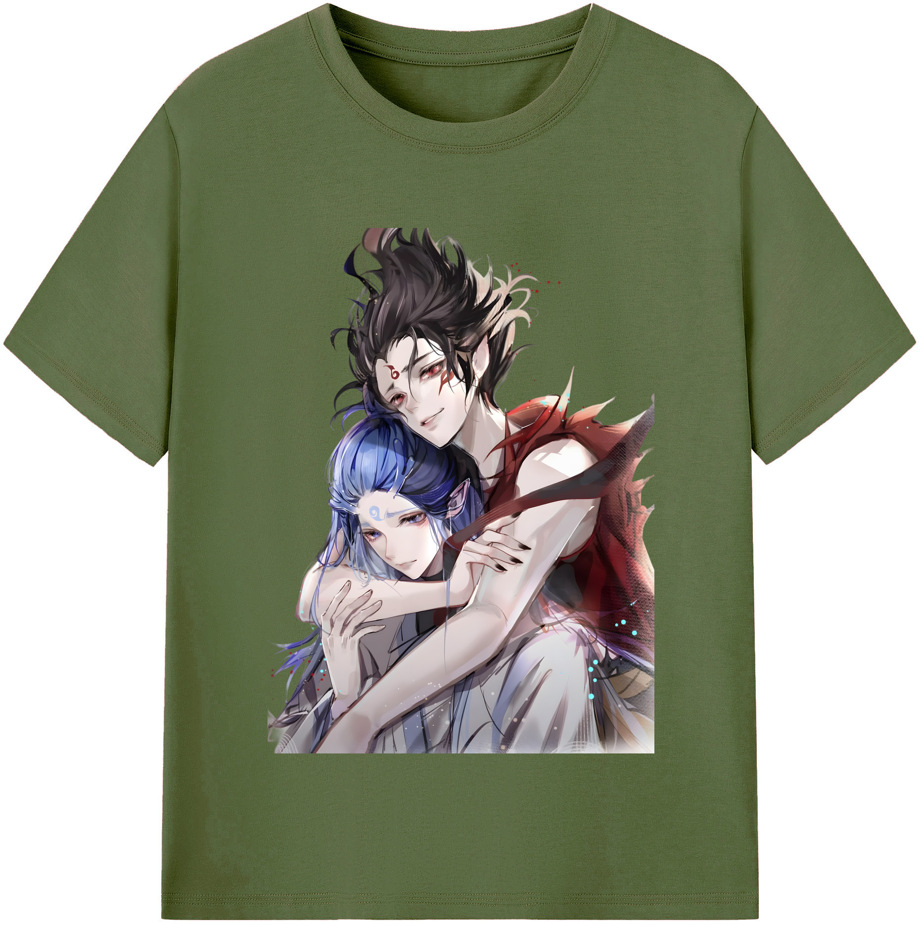 （画像用） Ne Zha 2 ナタ 魔童の大暴れ 綿100％半袖Tシャツ（フロントプリント）
